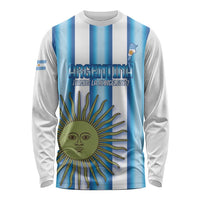 Argentina Football Custom Long Sleeve Shirt Vamos La Albiceleste 2026 Version - Wonder Print Shop