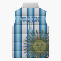 Argentina Football Custom Sleeveless Puffer Jacket Vamos La Albiceleste 2026 Version - Wonder Print Shop