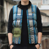 Argentina Football Custom Sleeveless Puffer Jacket Vamos La Albiceleste 2026 Version - Wonder Print Shop