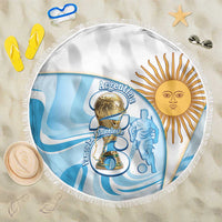 Argentina Football Beach Blanket 2026 Trophy Vamos La Albiceleste - Wonder Print Shop