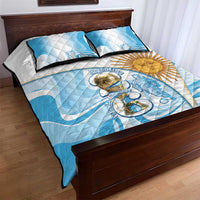 Argentina Football Quilt Bed Set 2026 Trophy Vamos La Albiceleste - Wonder Print Shop