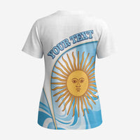 Argentina Football Personalized Scrub Top 2026 Trophy Vamos La Albiceleste - Wonder Print Shop