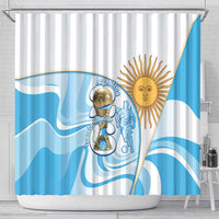 Argentina Football Shower Curtain 2026 Trophy Vamos La Albiceleste - Wonder Print Shop