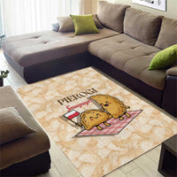 Poland Pierogi Area Rug Cute Polish Dumplings Smacznego
