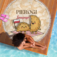 Poland Pierogi Beach Blanket Cute Polish Dumplings Smacznego