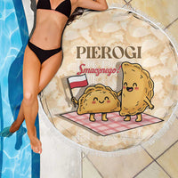 Poland Pierogi Beach Blanket Cute Polish Dumplings Smacznego