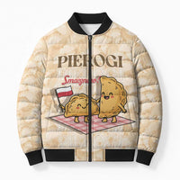 Poland Pierogi Bomber Puffer Jacket Cute Polish Dumplings Smacznego