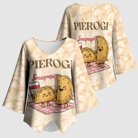 Poland Pierogi Kimono Sleeve Blouse Cute Polish Dumplings Smacznego