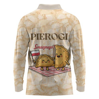Poland Pierogi Long Sleeve Polo Shirt Cute Polish Dumplings Smacznego