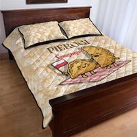Poland Pierogi Quilt Bed Set Cute Polish Dumplings Smacznego