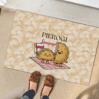 Poland Pierogi Rubber Doormat Cute Polish Dumplings Smacznego