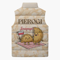 Poland Pierogi Sleeveless Puffer Jacket Cute Polish Dumplings Smacznego