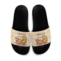 Poland Pierogi Slide Sandals Cute Polish Dumplings Smacznego