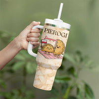 Poland Pierogi Tumbler With Handle Cute Polish Dumplings Smacznego