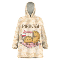 Poland Pierogi Wearable Blanket Hoodie Cute Polish Dumplings Smacznego