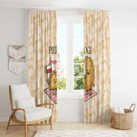 Poland Pierogi Window Curtain Cute Polish Dumplings Smacznego