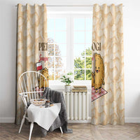 Poland Pierogi Window Curtain Cute Polish Dumplings Smacznego
