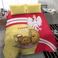 Poland Pierogi Bedding Set Polish Dumplings With Coat Of Arms