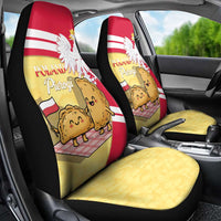 Poland Pierogi Car Seat Cover Polish Dumplings With Coat Of Arms