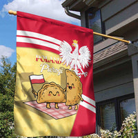 Poland Pierogi Garden Flag Polish Dumplings With Coat Of Arms