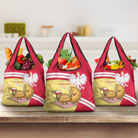 Poland Pierogi Grocery Bag Polish Dumplings With Coat Of Arms