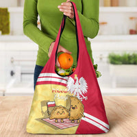 Poland Pierogi Grocery Bag Polish Dumplings With Coat Of Arms