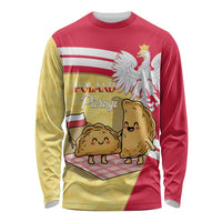Personalised Poland Pierogi Long Sleeve Shirt Polish Dumplings With Coat Of Arms