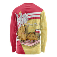 Personalised Poland Pierogi Long Sleeve Shirt Polish Dumplings With Coat Of Arms