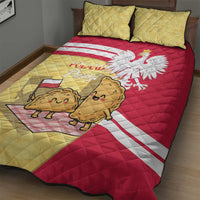 Poland Pierogi Quilt Bed Set Polish Dumplings With Coat Of Arms