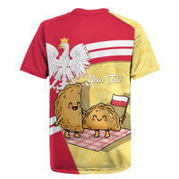 Personalised Poland Pierogi Rugby Jersey Polish Dumplings With Coat Of Arms