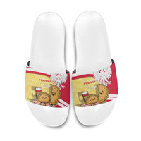 Poland Pierogi Slide Sandals Polish Dumplings With Coat Of Arms