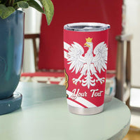 Personalised Poland Pierogi Tumbler Cup Polish Dumplings With Coat Of Arms