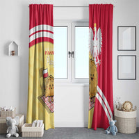 Poland Pierogi Window Curtain Polish Dumplings With Coat Of Arms