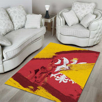 Mermaid of Warsaw Poland Area Rug Polish Capital City Grunge Style