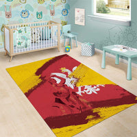 Mermaid of Warsaw Poland Area Rug Polish Capital City Grunge Style