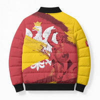 Mermaid of Warsaw Poland Bomber Puffer Jacket Polish Capital City Grunge Style