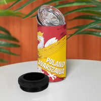 Mermaid of Warsaw Poland 4 in 1 Can Cooler Tumbler Polish Capital City Grunge Style
