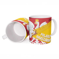 Mermaid of Warsaw Poland Ceramic Mug Polish Capital City Grunge Style