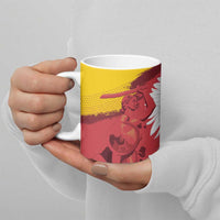 Mermaid of Warsaw Poland Ceramic Mug Polish Capital City Grunge Style