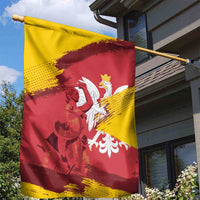 Mermaid of Warsaw Poland Garden Flag Polish Capital City Grunge Style