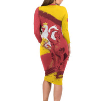 Mermaid of Warsaw Poland Long Sleeve Bodycon Dress Polish Capital City Grunge Style