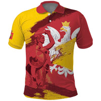 Mermaid of Warsaw Poland Polo Shirt Polish Capital City Grunge Style