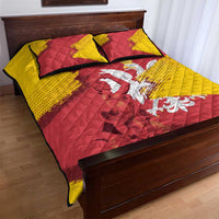 Mermaid of Warsaw Poland Quilt Bed Set Polish Capital City Grunge Style
