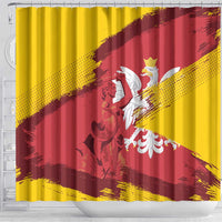 Mermaid of Warsaw Poland Shower Curtain Polish Capital City Grunge Style