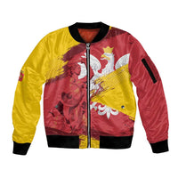 Mermaid of Warsaw Poland Sleeve Zip Bomber Jacket Polish Capital City Grunge Style