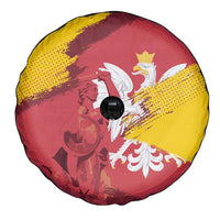 Mermaid of Warsaw Poland Spare Tire Cover Polish Capital City Grunge Style