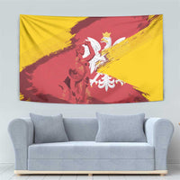 Mermaid of Warsaw Poland Tapestry Polish Capital City Grunge Style