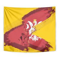 Mermaid of Warsaw Poland Tapestry Polish Capital City Grunge Style