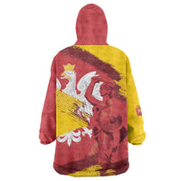 Mermaid of Warsaw Poland Wearable Blanket Hoodie Polish Capital City Grunge Style