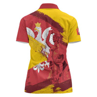 Mermaid of Warsaw Poland Women Polo Shirt Polish Capital City Grunge Style